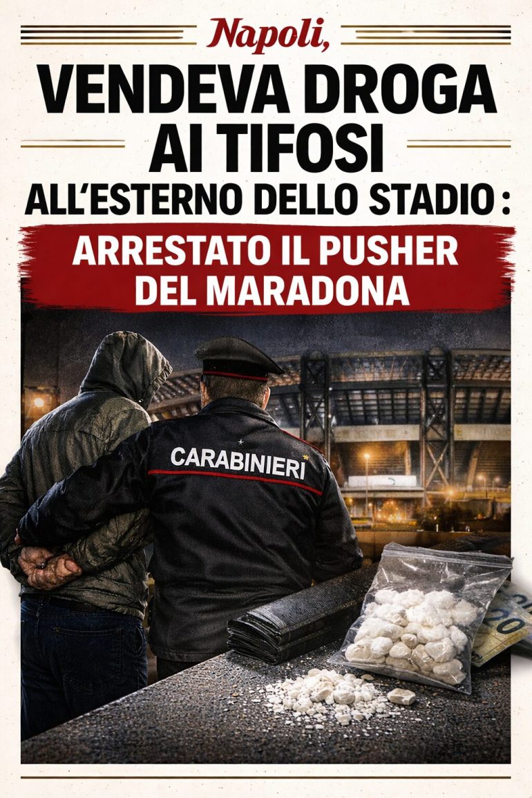 Copertina: Napoli, vendeva droga ai tifosi all’esterno dello stadio: arrestato il pusher del Maradona