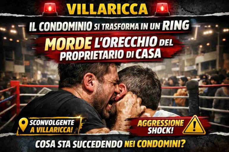 Villaricca, con un morso stacca l’orecchio al proprietario di casa: arrestato un inquilino