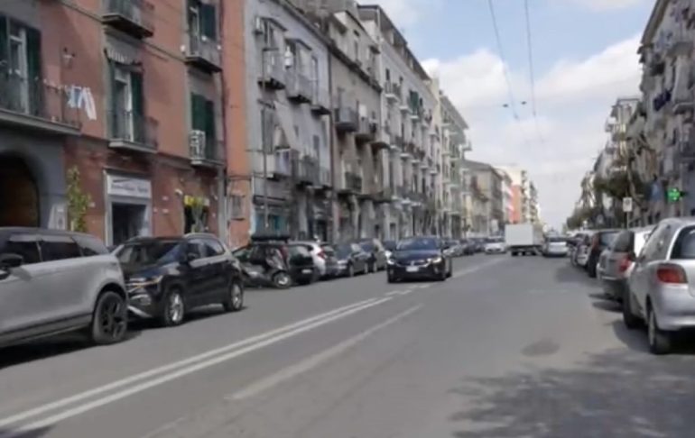 Il corso Secondigliano, luogo della sparatoria