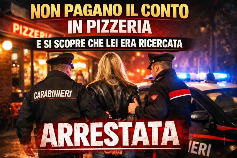 Ricercata arrestata in pizzeria