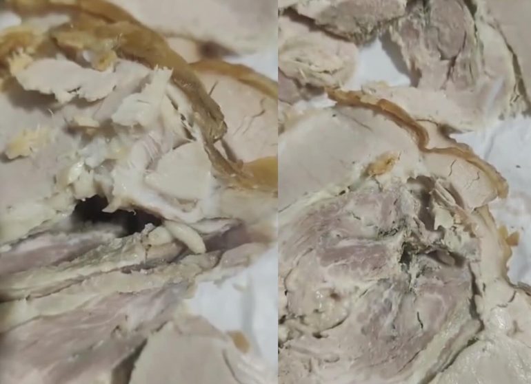 Cliente compra porchetta al supermercato e trova parassiti nella confezione