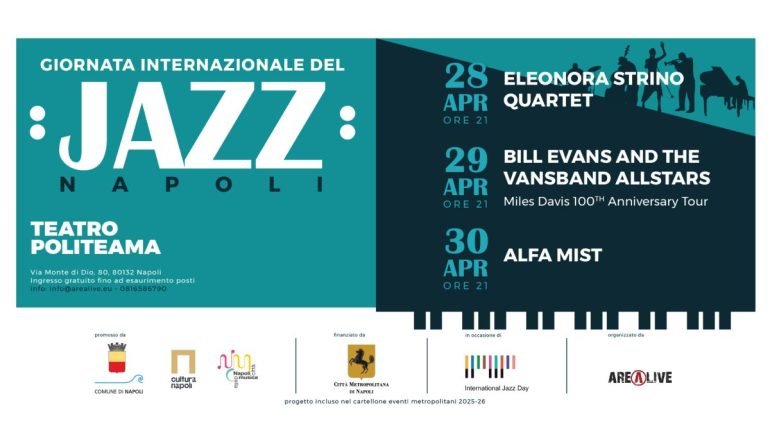 Giornata Internazionale del Jazz, tre grandi concerti gratuiti al Politeama di Napoli