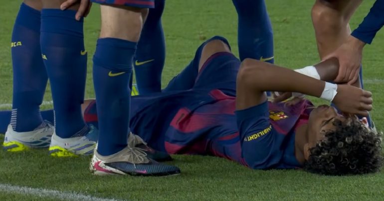 Infortunio Yamal: si rompe calciando un rigore. Mondiale a rischio per la stella del Barcellona?