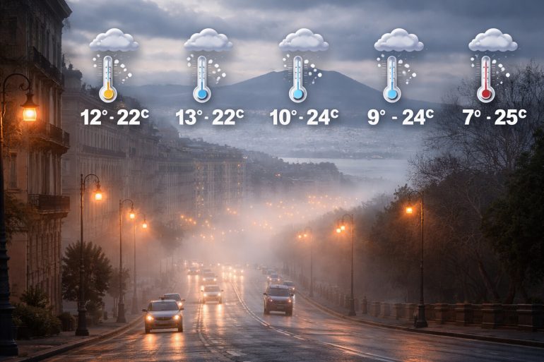 Meteo Napoli e Campania, lunedì 27 aprile: tra schiarite e improvvisi acquazzoni