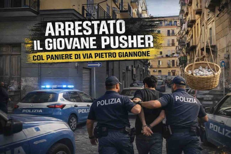 Napoli, al rione Vasto beccato pusher col paniere