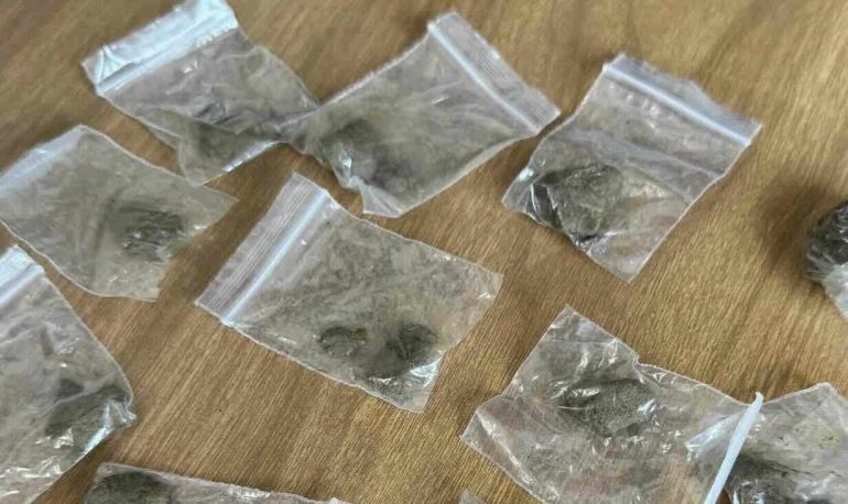 Le dosi di hashish sequestrate