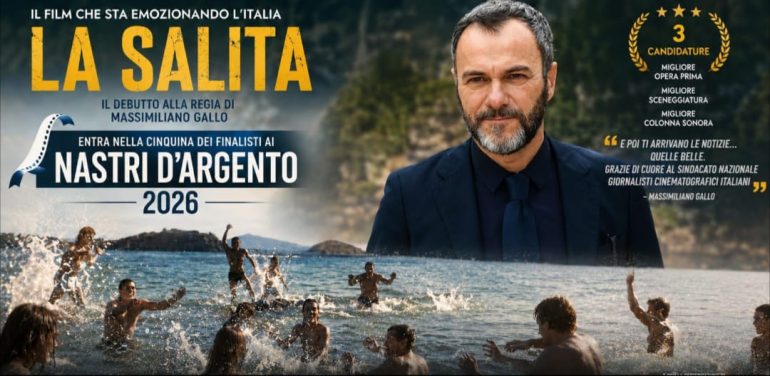 La Salita ai Nastri D’Argento 2026: tre candidature per il debutto di Massimiliano Gallo