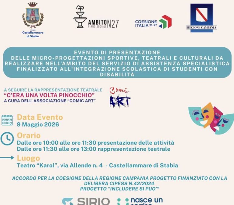 Castellammare, sport e teatro per abbattere le barriere: ecco i micro-progetti per gli studenti disabili