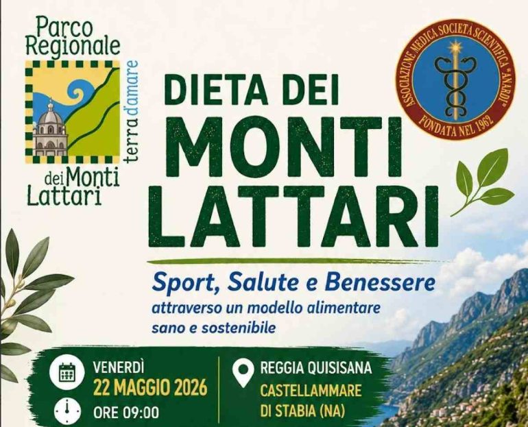 Dalla Reggia di Quisisana parte la sfida della «Dieta dei Monti Lattari»