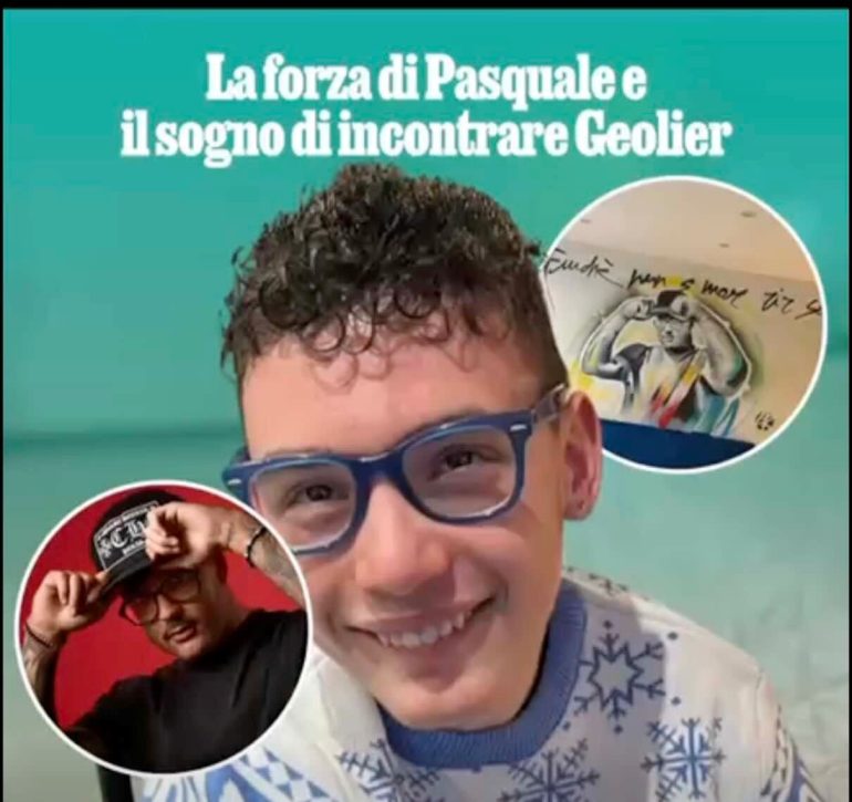 Pasquale, 14 anni, sogna un abbraccio con Geolier: «Basta un incontro per regalargli felicità»