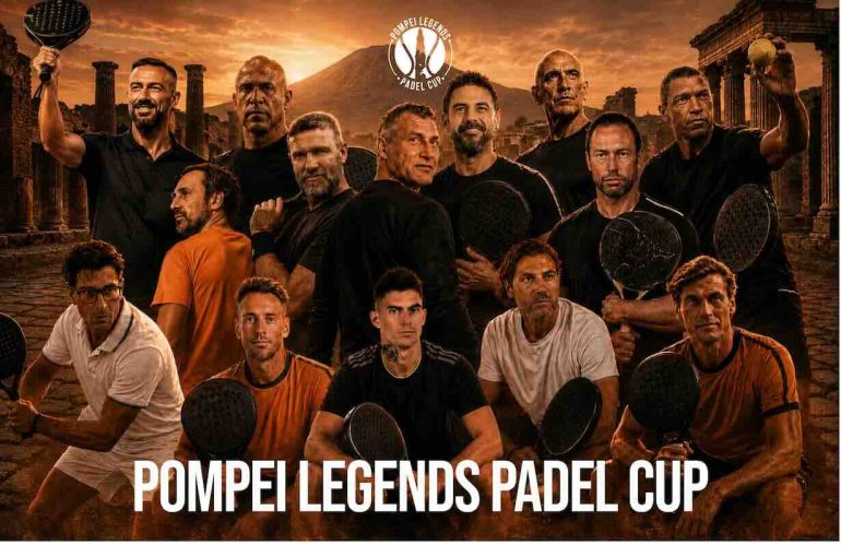 Pompei Legends Padel Cup, le stelle del calcio italiano in campo tra i monumenti