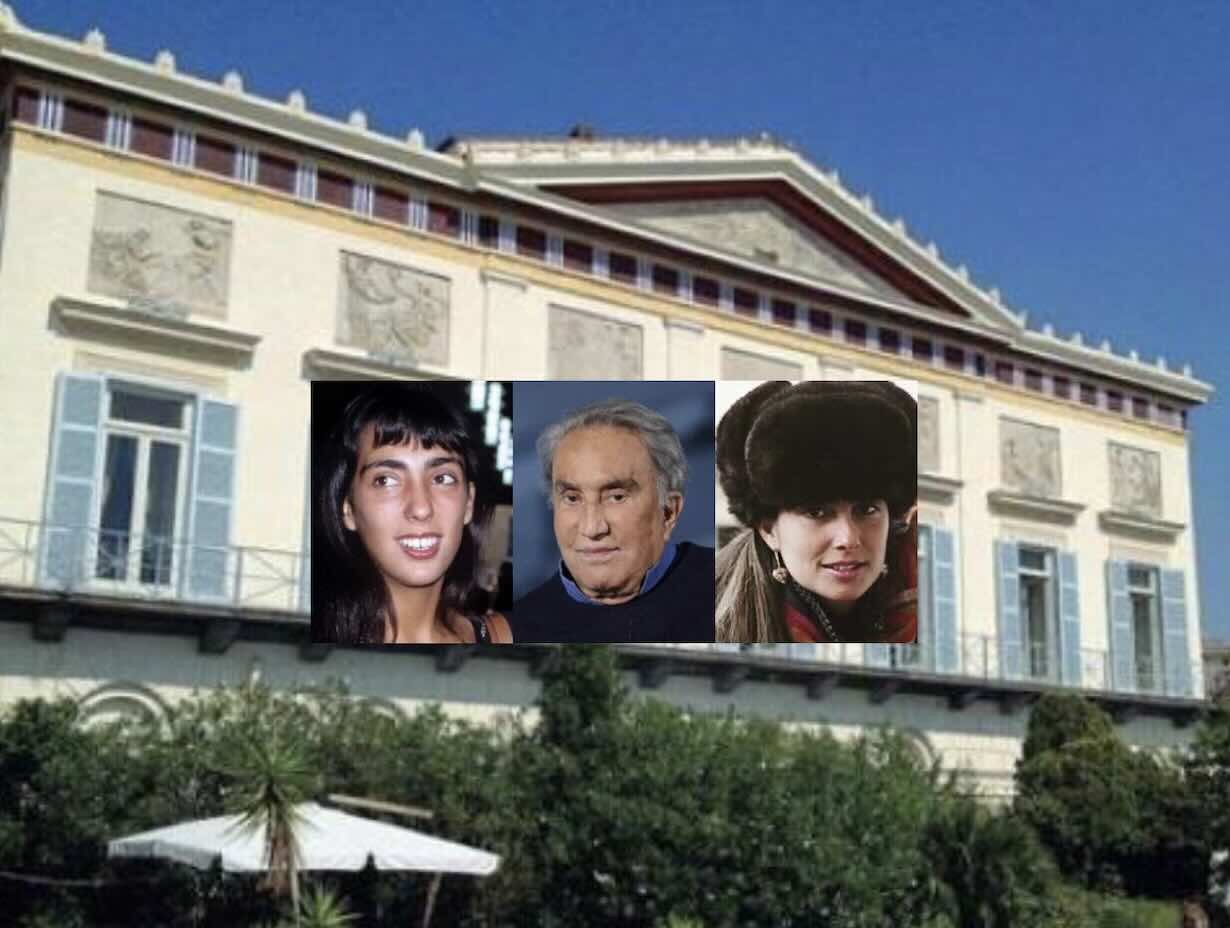 Nella foto Villa Lucia al Vomero e da sinistra Sveva Fede, Emilio Fede e Simona Fede