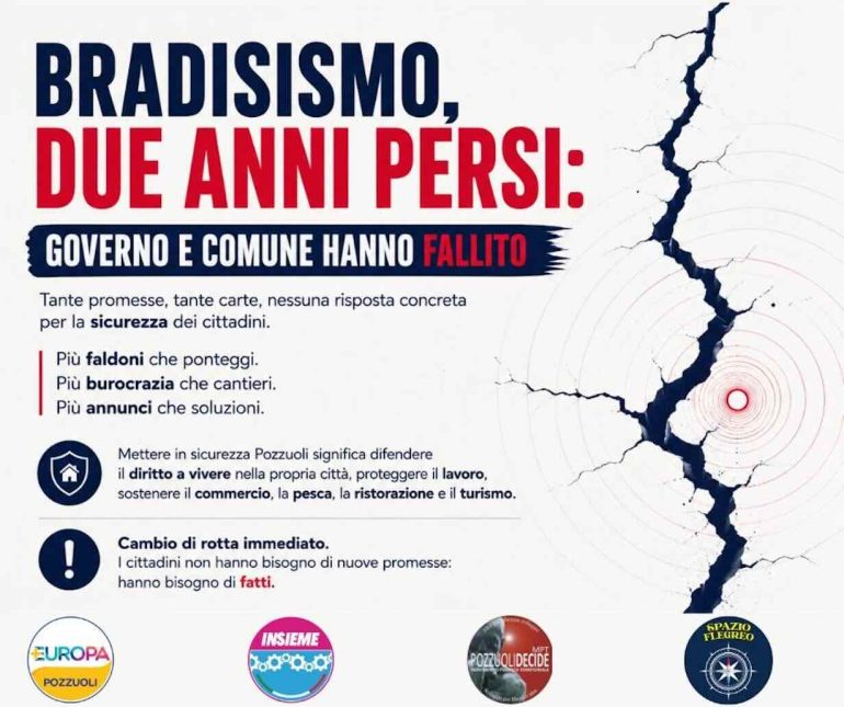 Pozzuoli, i civici accusano: due anni di stallo sul bradisismo