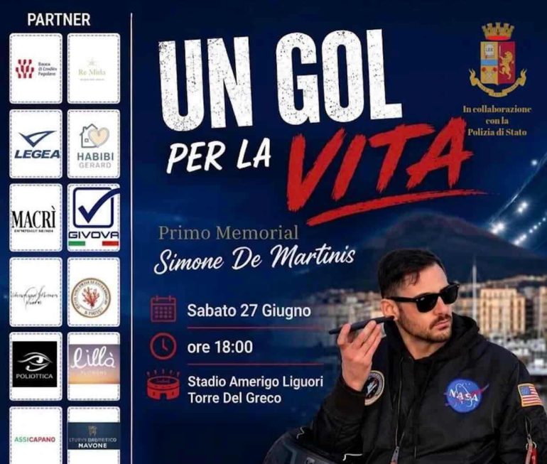 Simone De Martinis, il poliziotto che salvò 16 vite: il 27 giugno il primo Memorial «Un Gol per la Vita»