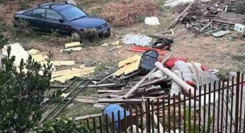 Giugliano, rifiuti speciali e auto abbandonate in via Palizzi: è una bomba ecologica