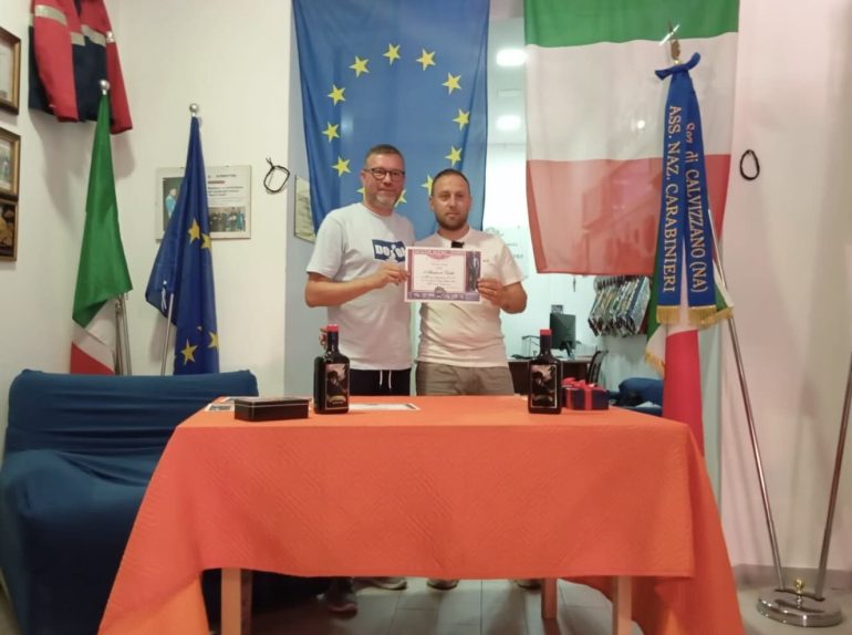 Il volontario Rosario Esposito Nuzzo premiato dall’Associazione Nazionale Carabinieri di Calvizzano con l’attestato di fedeltà