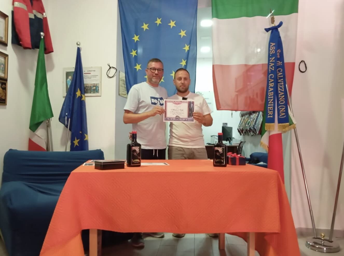 Un momento della premiazione di Rosario Esposito Nuzzo