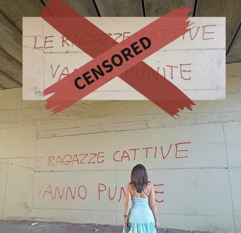 «Le ragazze cattive vanno punite», scritta choc a Ercolano. La sindaca Garzia ordina la rimozione