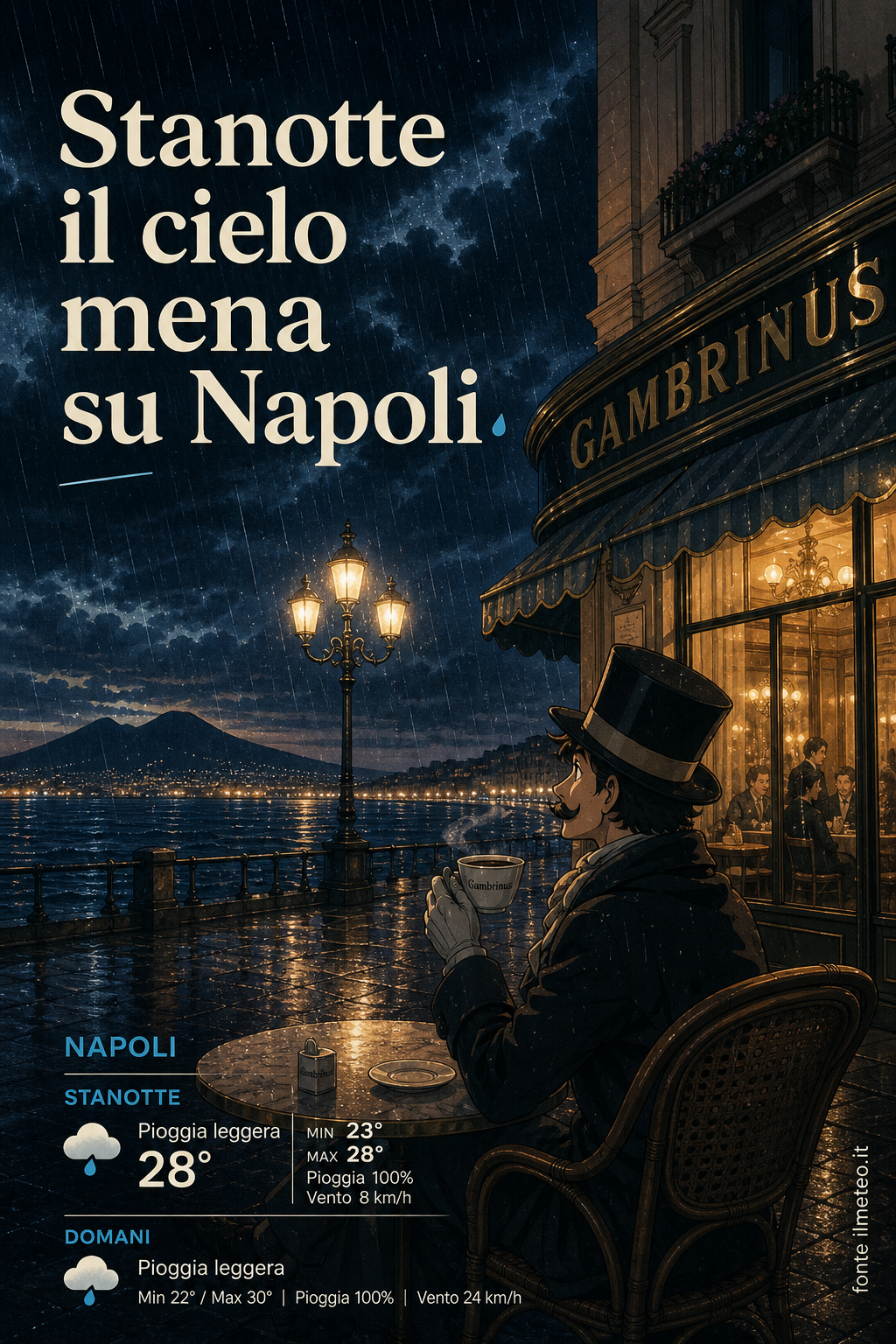 Storia meteo Napoli notte - 23 Luglio 2026