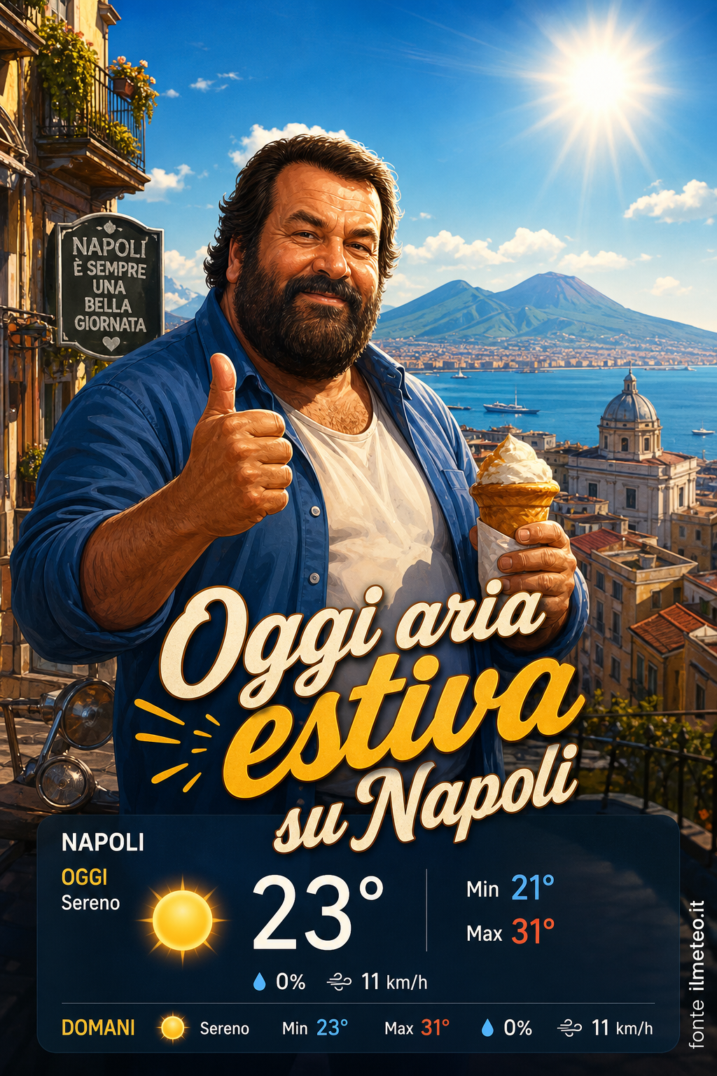 Storia meteo Napoli oggi e domani - 25 Luglio 2026