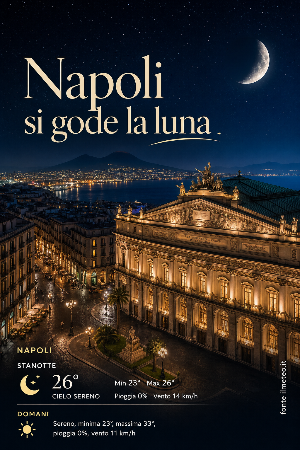 Storia meteo Napoli notte - 25 Luglio 2026