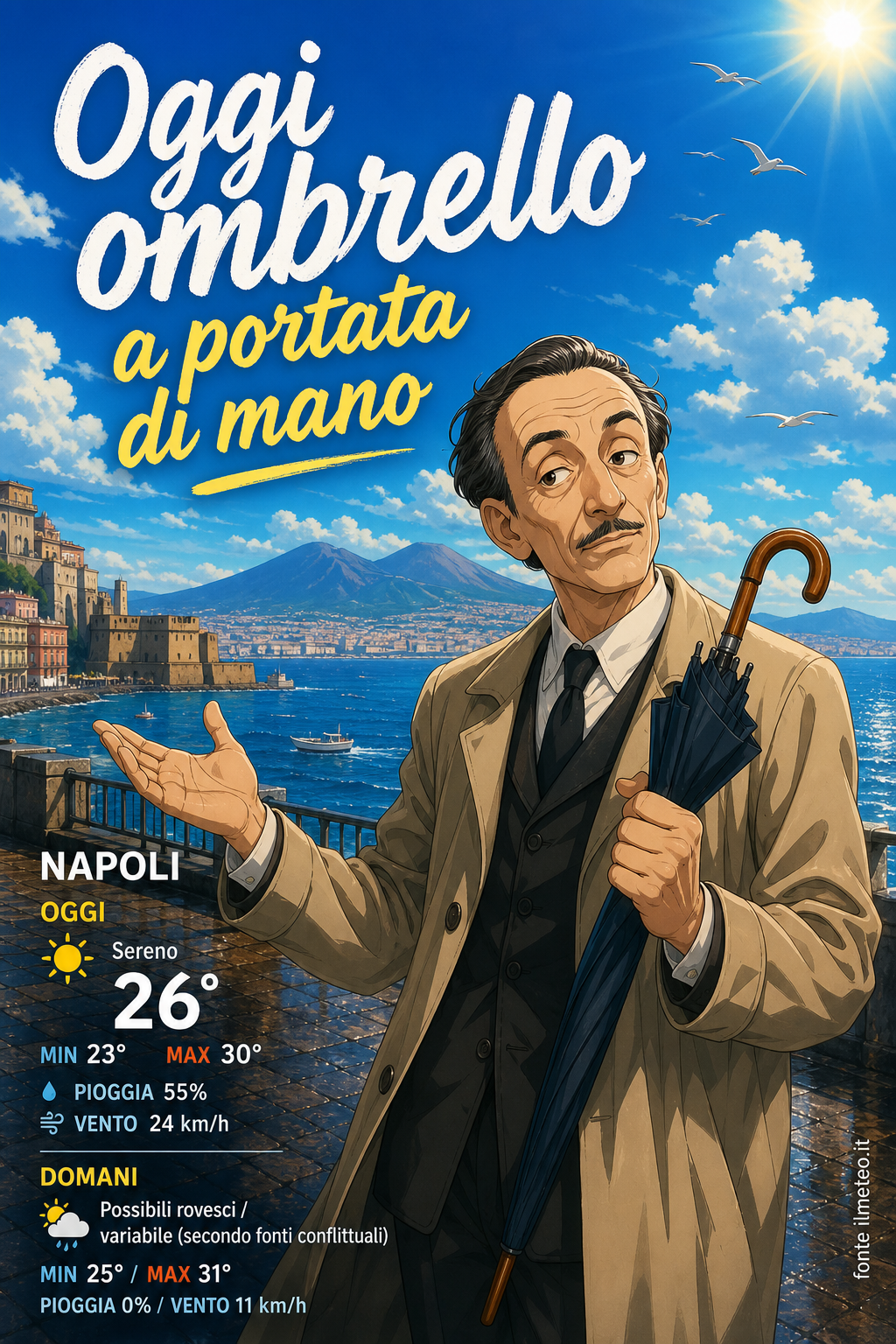 Storia meteo Napoli oggi e domani - 26 Luglio 2026