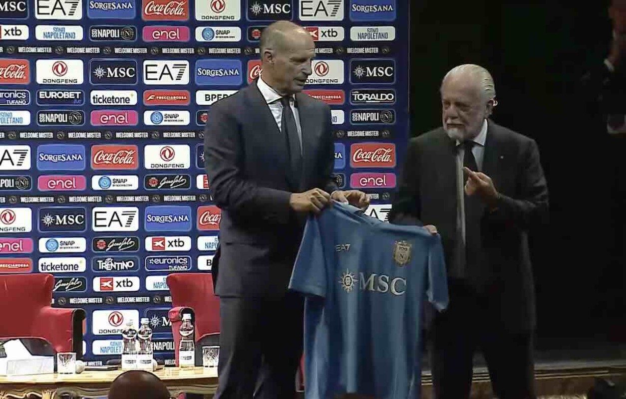 Allegri e De Laurentiis alla presentazione