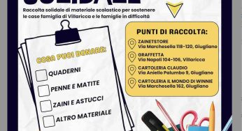 Villaricca lancia «Zaino Solidale»: donazioni di materiale scolastico per i bambini in difficoltà