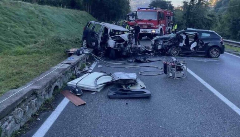 Benevento, incidente frontale a Ponte Valentino: due morti e un ferito grave