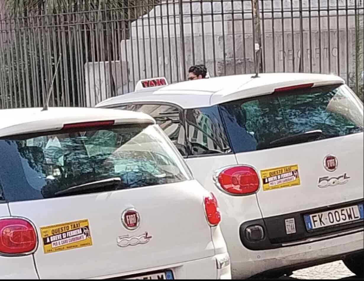 The protest of Neapolitan taxi drivers