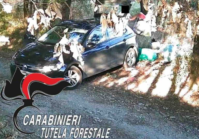 Caianello, abbandono illecito di rifiuti: 3 persone sorprese dai Carabinieri Forestali