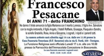 Funerali del boss Pesacane in chiesa, Libera protesta: «Le istituzioni intervengano»