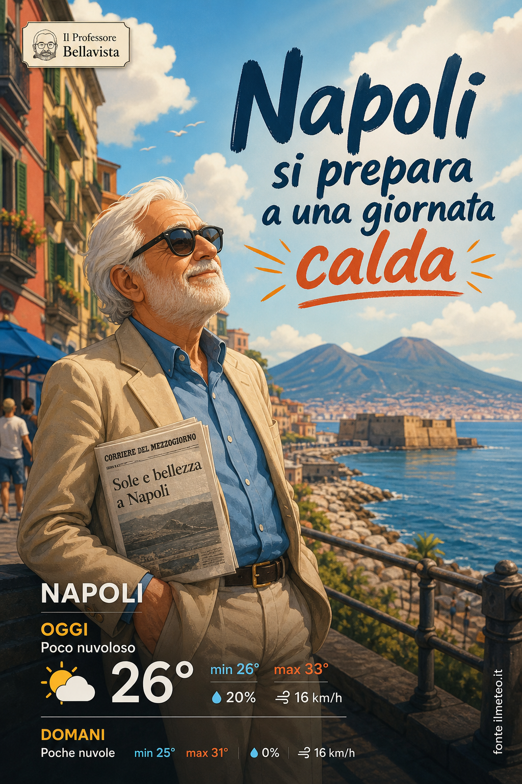 Storia meteo Napoli oggi e domani - 3 Agosto 2026
