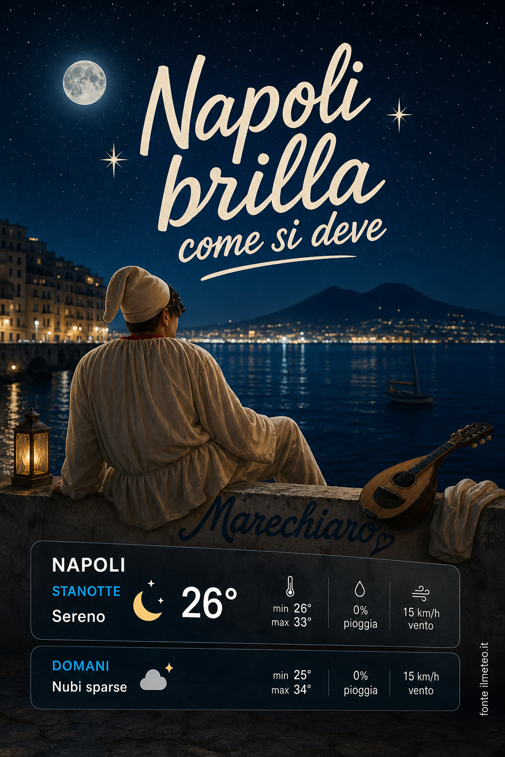 Storia meteo Napoli notte - 3 Agosto 2026