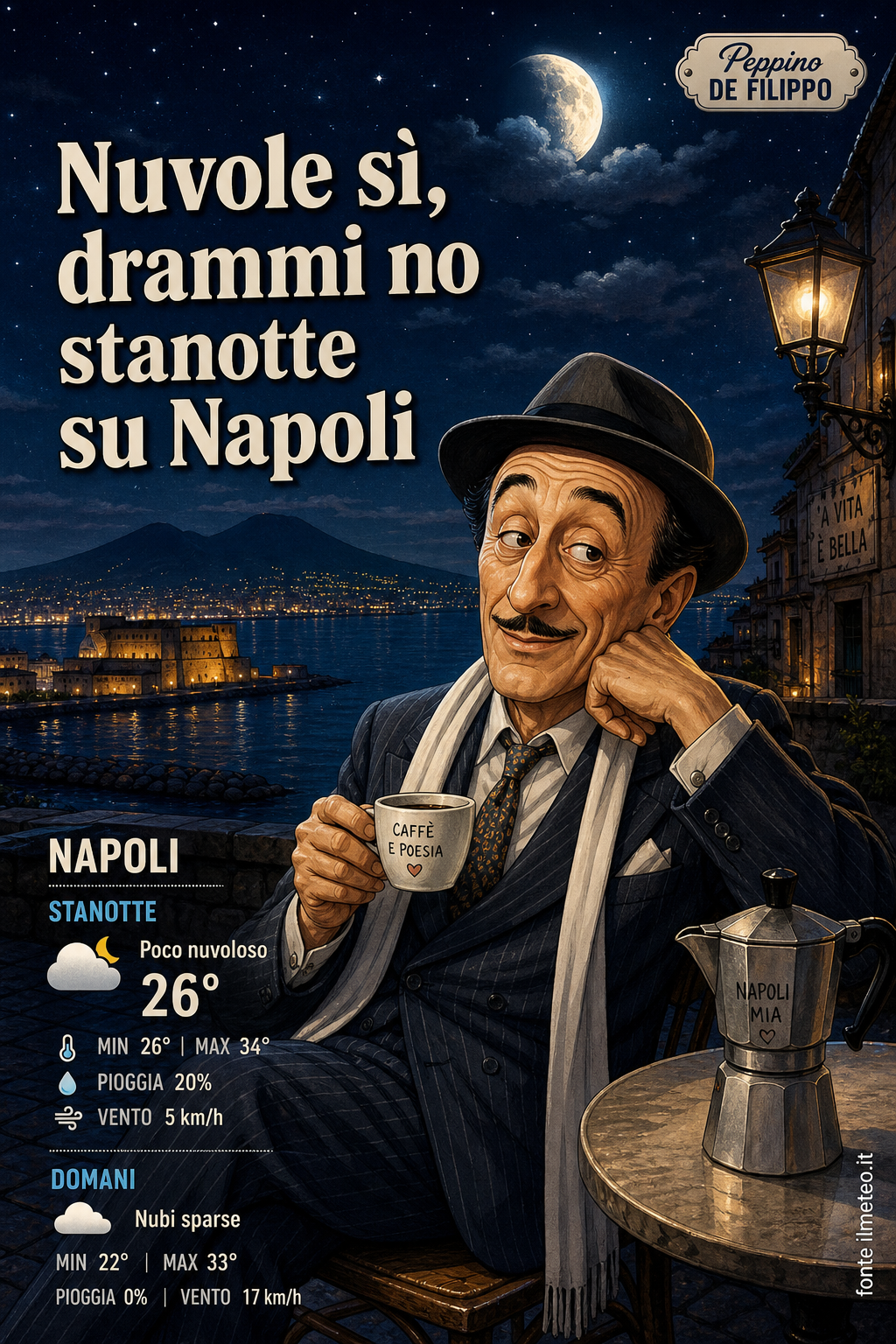 Storia meteo Napoli notte - 4 Agosto 2026