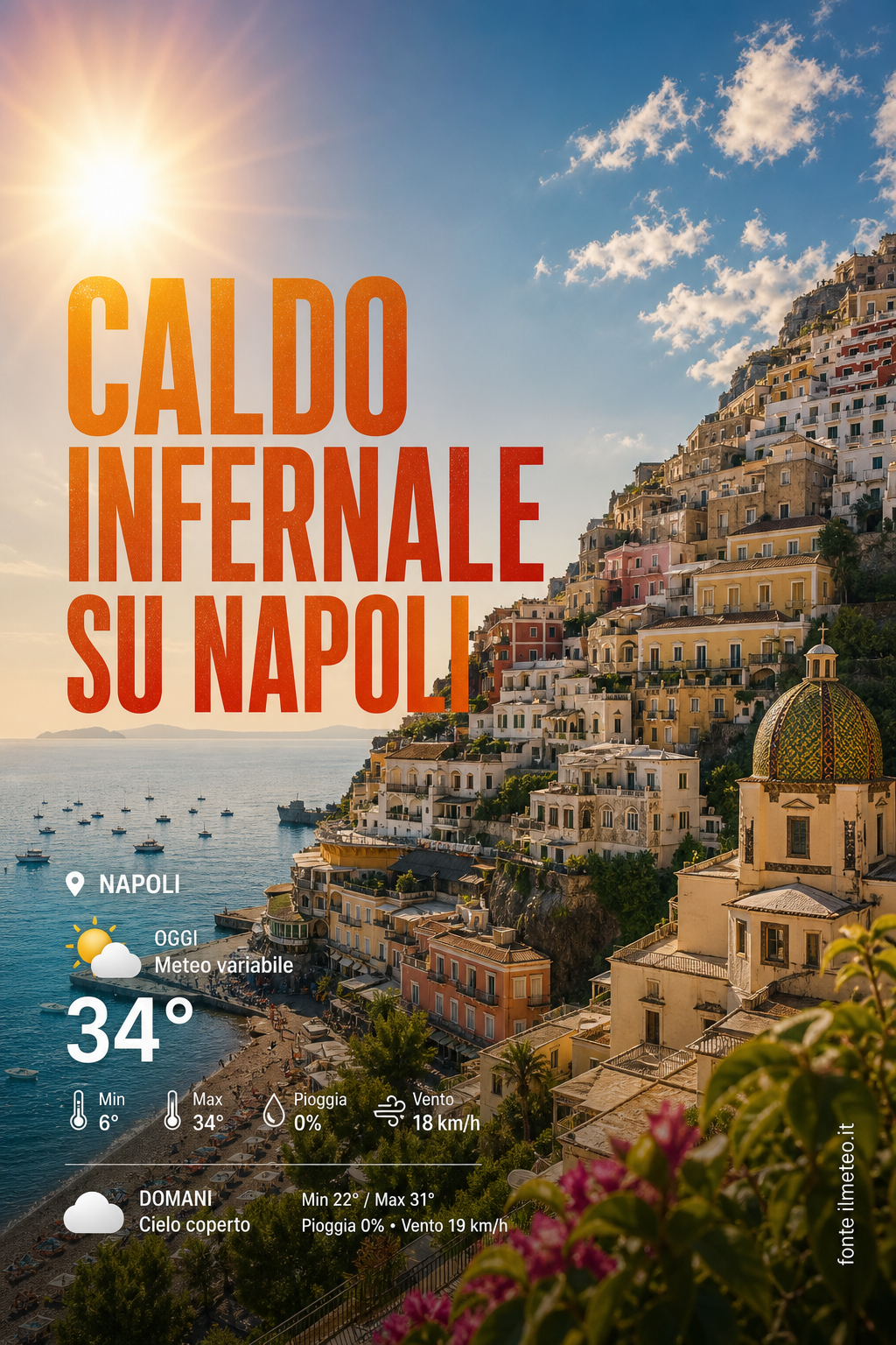 Storia meteo Napoli oggi e domani - 5 Agosto 2026