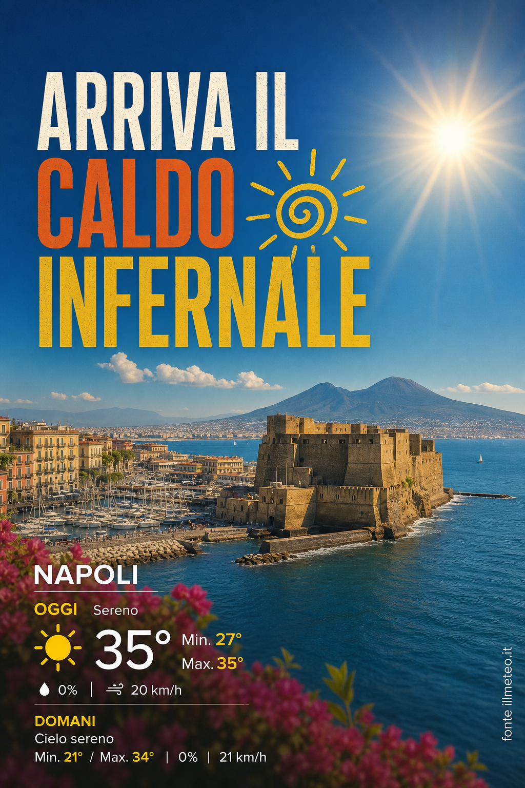 Storia meteo Napoli oggi e domani - 8 Agosto 2026