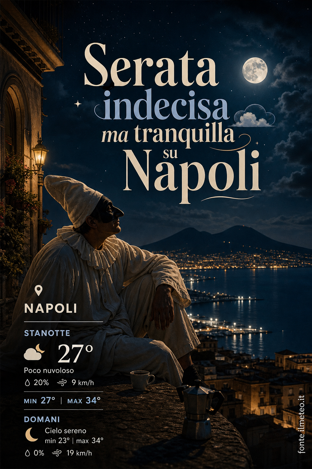 Storia meteo Napoli notte - 8 Agosto 2026