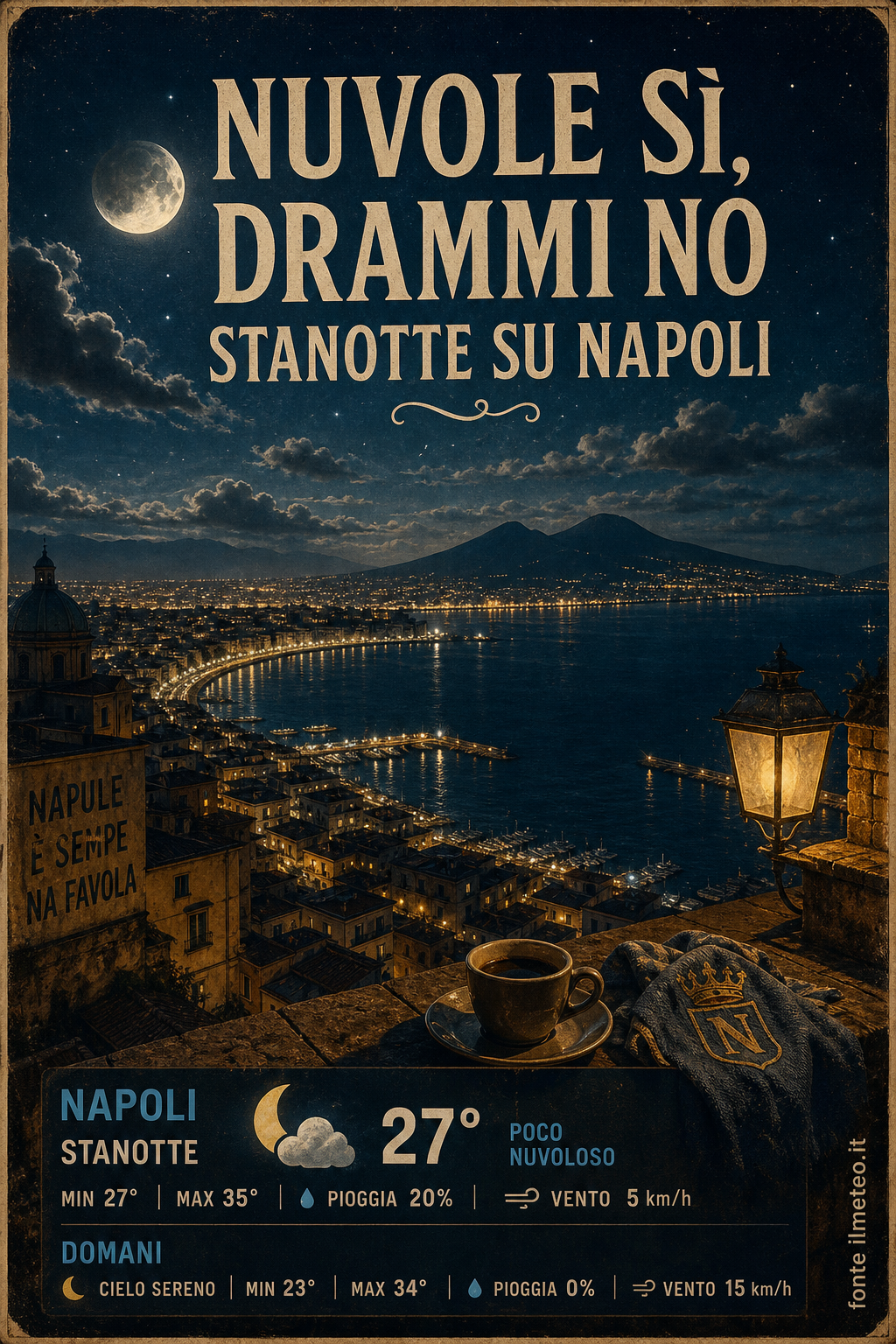 Storia meteo Napoli notte - 10 Agosto 2026