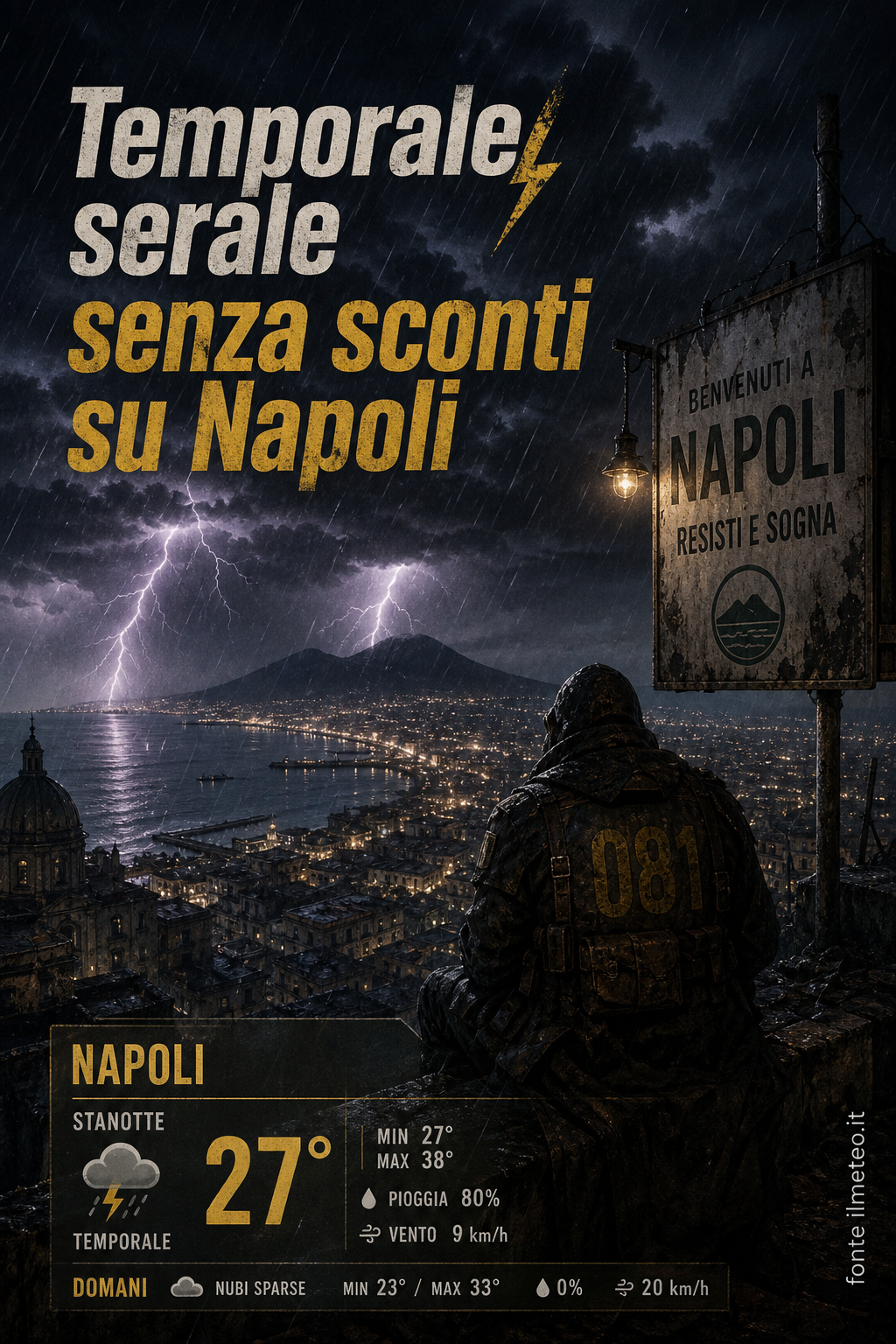 Storia meteo Napoli notte - 13 Agosto 2026