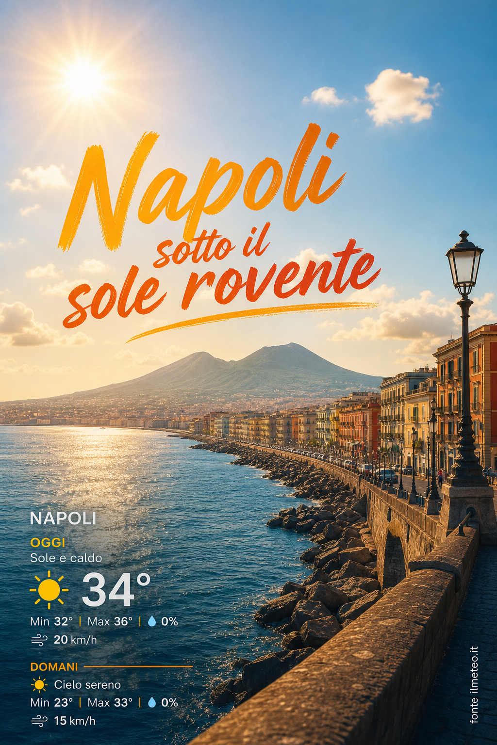 Storia meteo Napoli oggi e domani - 14 Agosto 2026