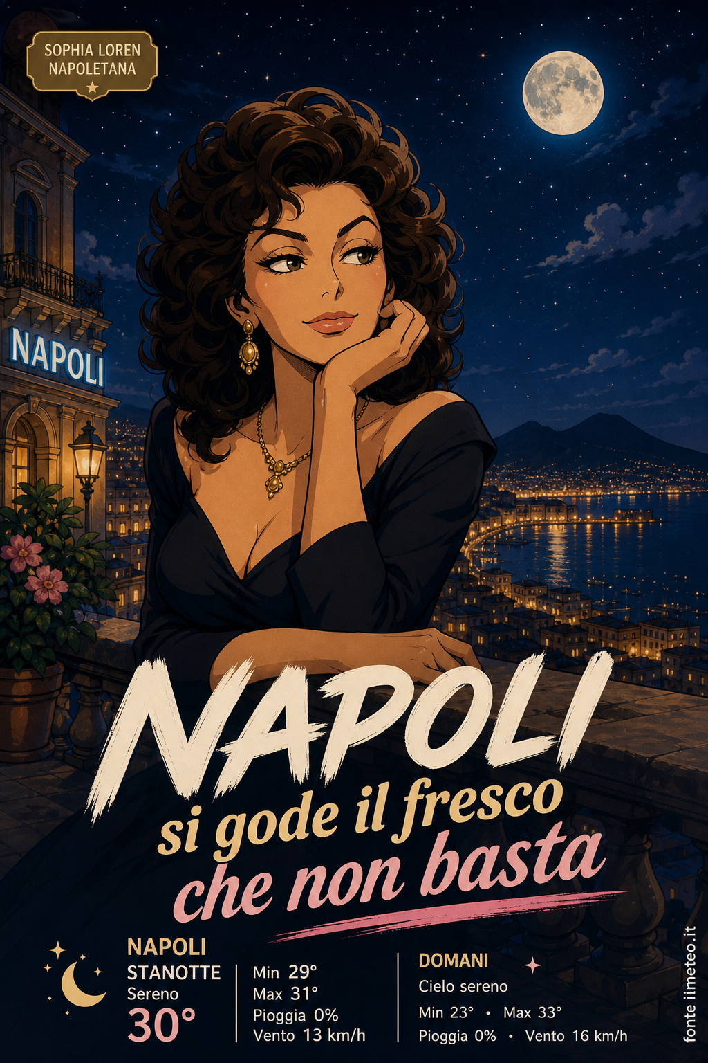 Storia meteo Napoli notte - 14 Agosto 2026