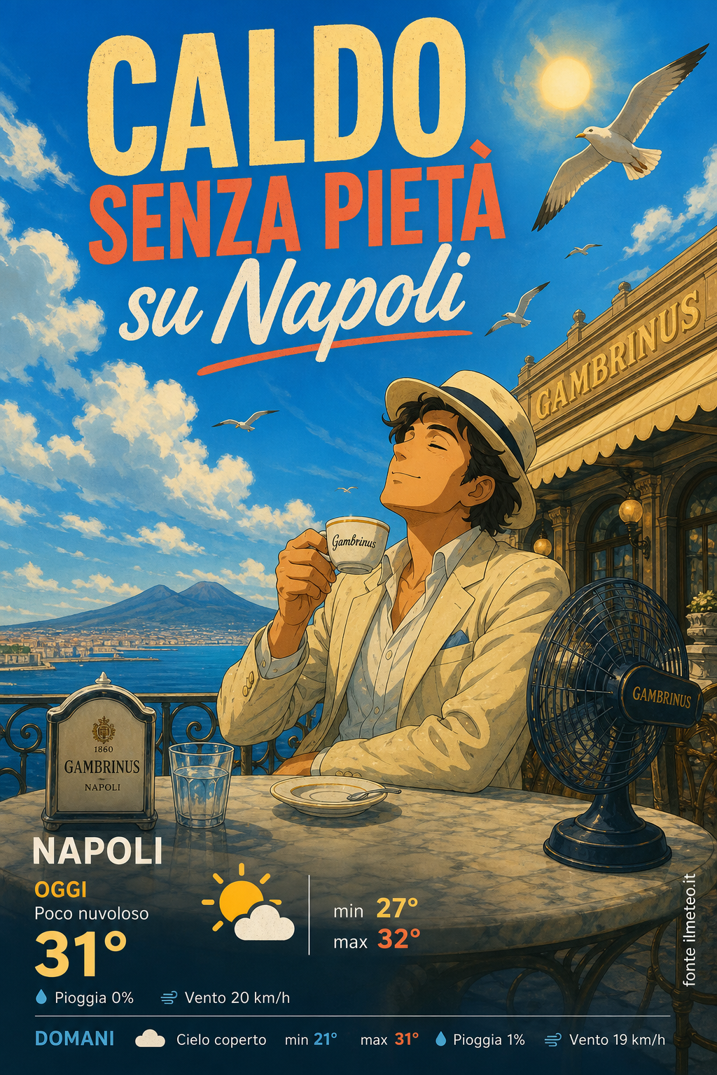Storia meteo Napoli oggi e domani - 16 Agosto 2026