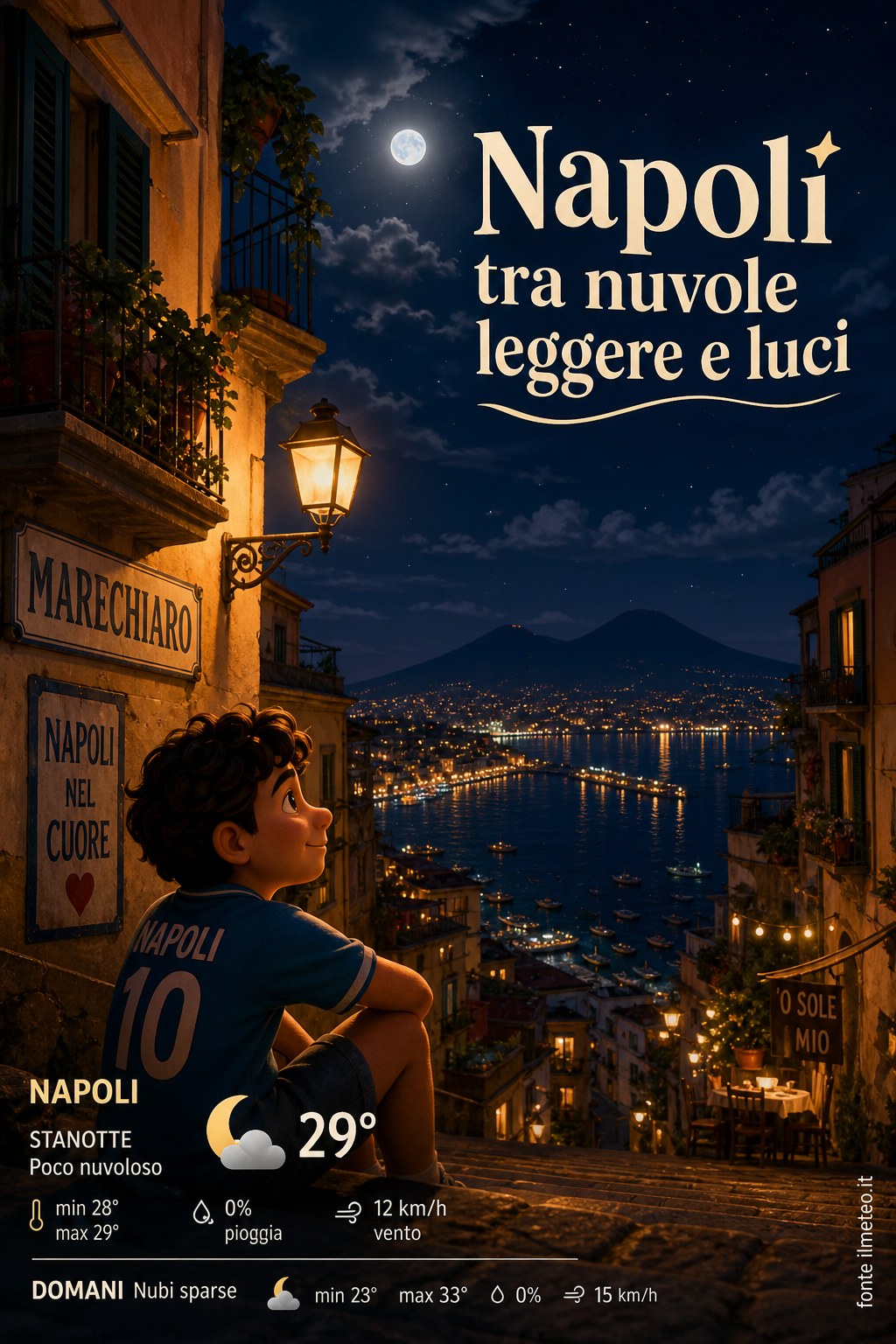 Storia meteo Napoli notte - 18 Agosto 2026