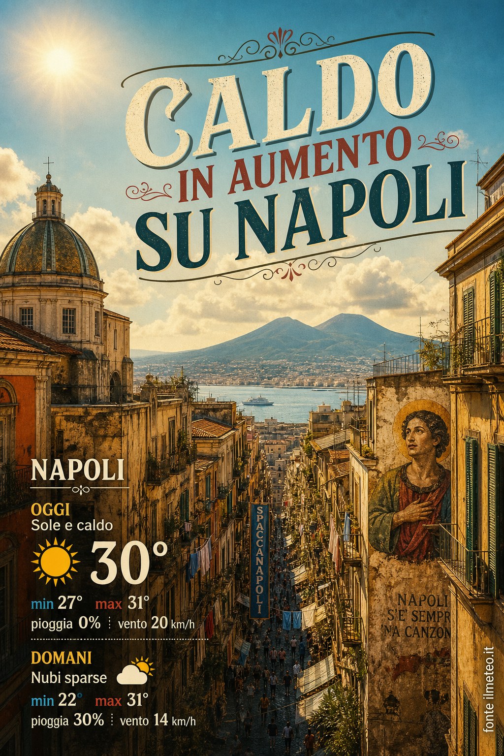 Storia meteo Napoli oggi e domani - 20 Agosto 2026