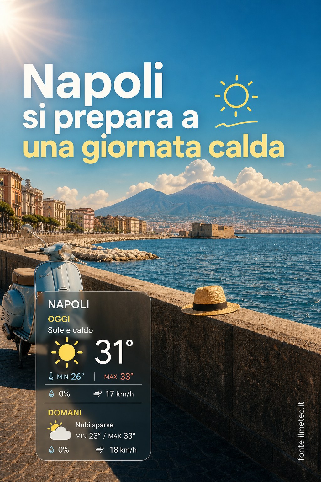 Storia meteo Napoli oggi e domani - 24 Agosto 2026