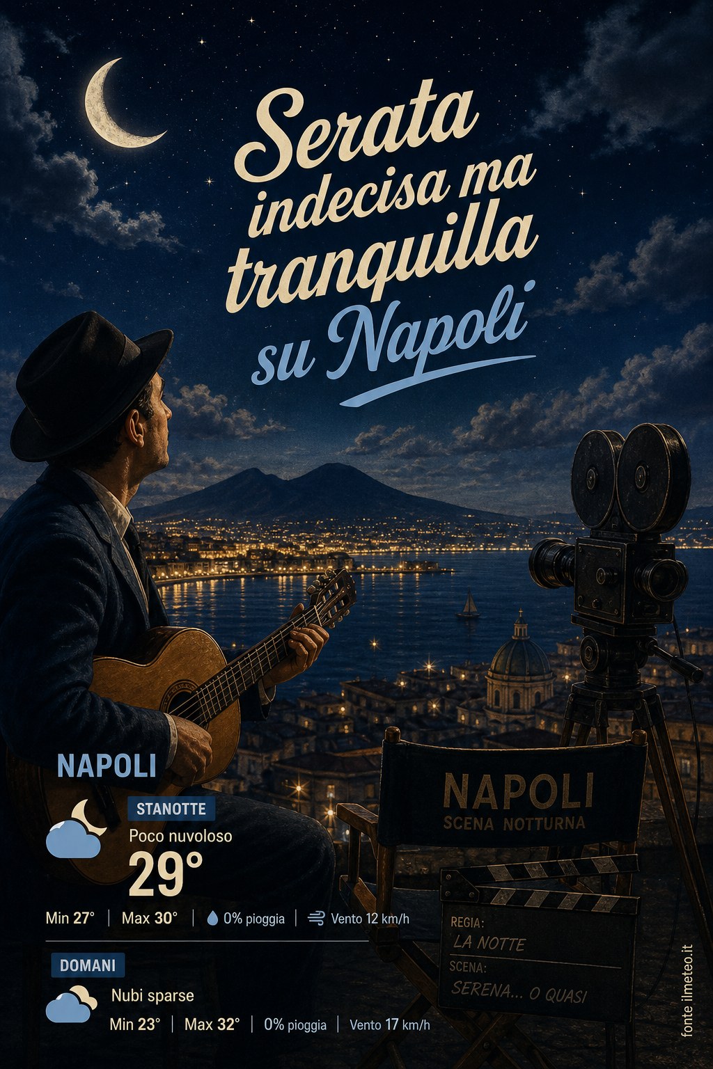 Storia meteo Napoli notte - 24 Agosto 2026