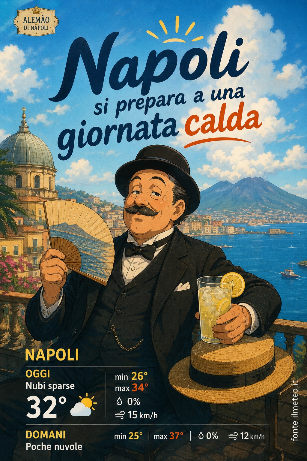 Storia meteo Napoli oggi e domani - 27 Agosto 2026