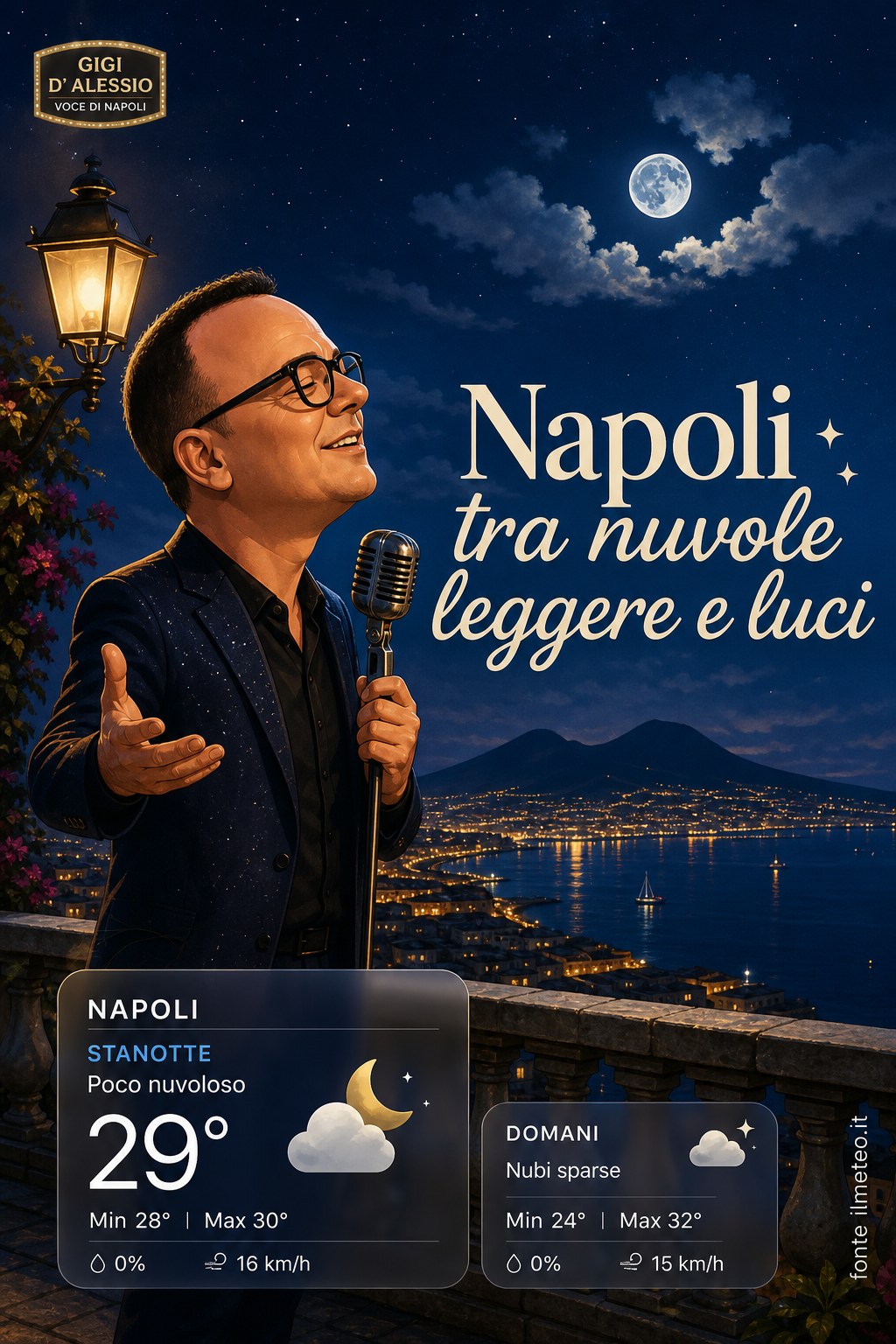 Storia meteo Napoli notte - 29 Agosto 2026