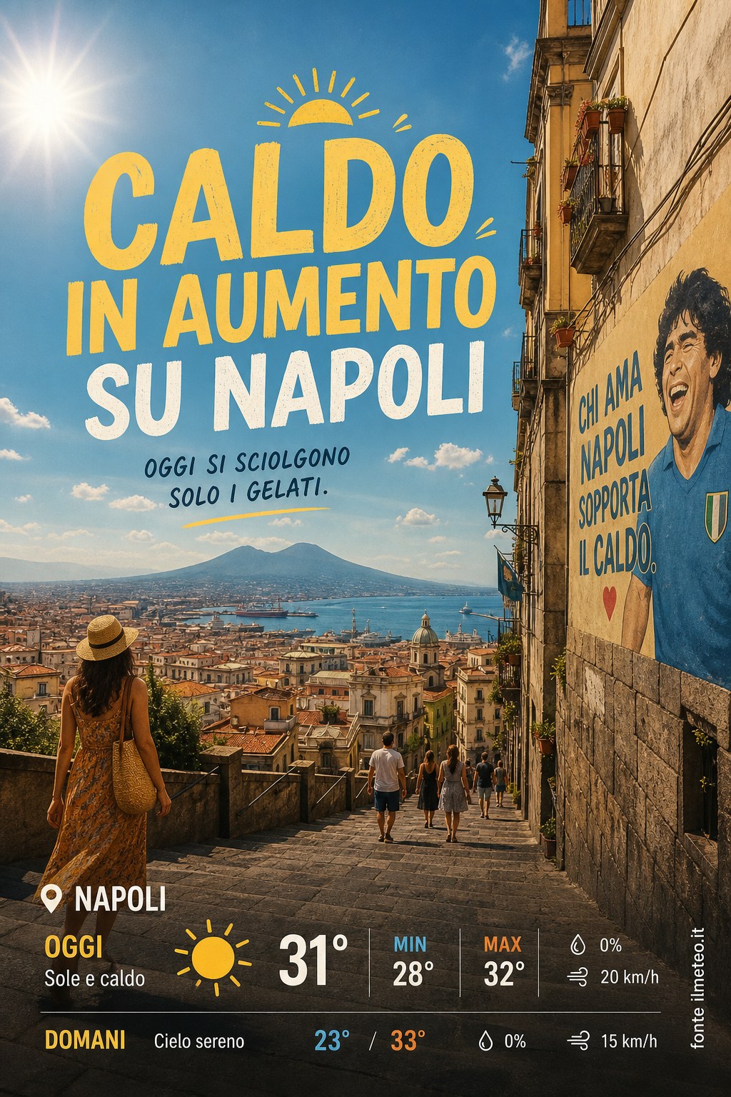 Storia meteo Napoli oggi e domani - 31 Agosto 2026
